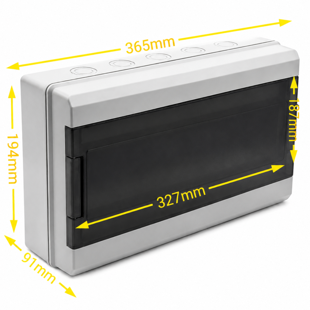 18-Way PIXEL ABS Distribution Box with Metallic Back