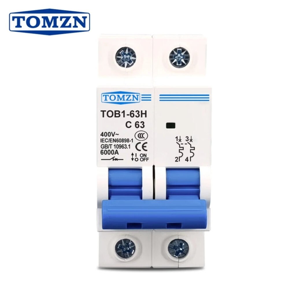 TOMZN 2-Pole AC MCB Circuit Breaker