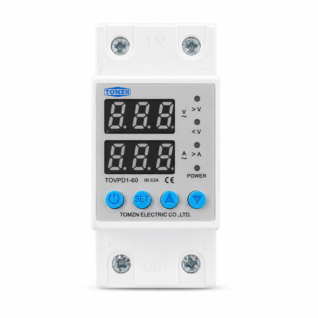 TOMZN 2-Pole AC Voltage & Current Protector
