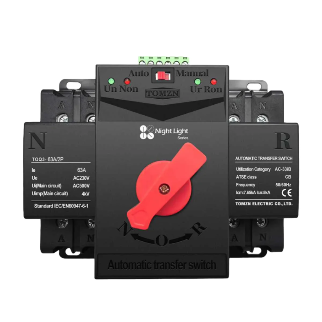 TOMZN 2-Pole AC ATS Automatic Dual Transfer Switch